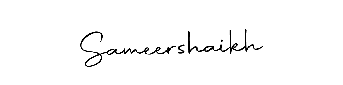 Use a signature maker to create a handwritten signature online. With this signature software, you can design (Autography-DOLnW) your own signature for name Sameershaikh. Sameershaikh signature style 10 images and pictures png