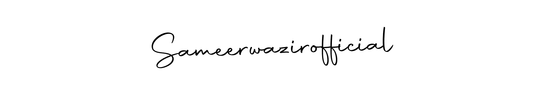 This is the best signature style for the Sameerwazirofficial name. Also you like these signature font (Autography-DOLnW). Mix name signature. Sameerwazirofficial signature style 10 images and pictures png