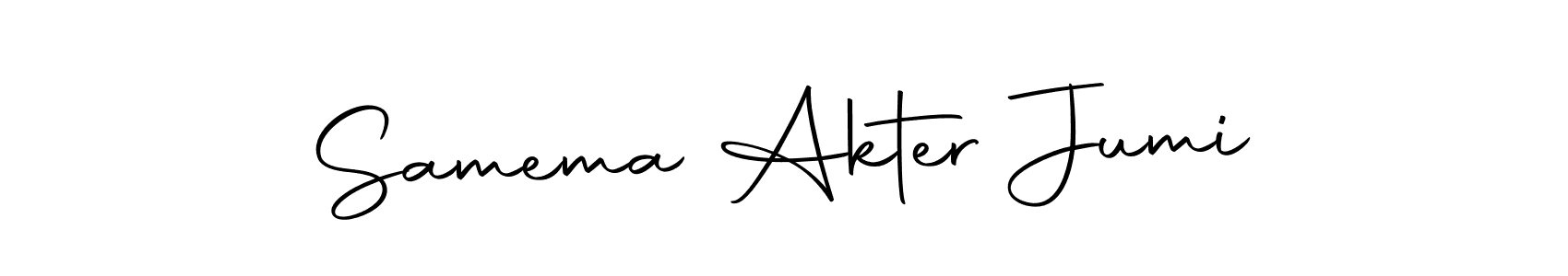 Also we have Samema Akter Jumi name is the best signature style. Create professional handwritten signature collection using Autography-DOLnW autograph style. Samema Akter Jumi signature style 10 images and pictures png