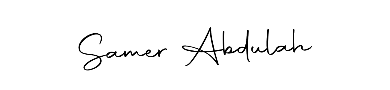 Samer Abdulah stylish signature style. Best Handwritten Sign (Autography-DOLnW) for my name. Handwritten Signature Collection Ideas for my name Samer Abdulah. Samer Abdulah signature style 10 images and pictures png