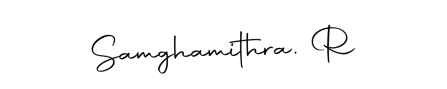 Use a signature maker to create a handwritten signature online. With this signature software, you can design (Autography-DOLnW) your own signature for name Samghamithra. R. Samghamithra. R signature style 10 images and pictures png