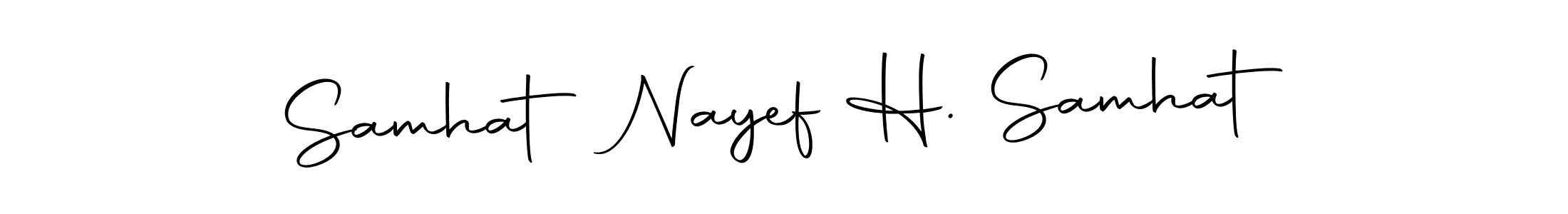 Design your own signature with our free online signature maker. With this signature software, you can create a handwritten (Autography-DOLnW) signature for name Samhat Nayef H. Samhat. Samhat Nayef H. Samhat signature style 10 images and pictures png