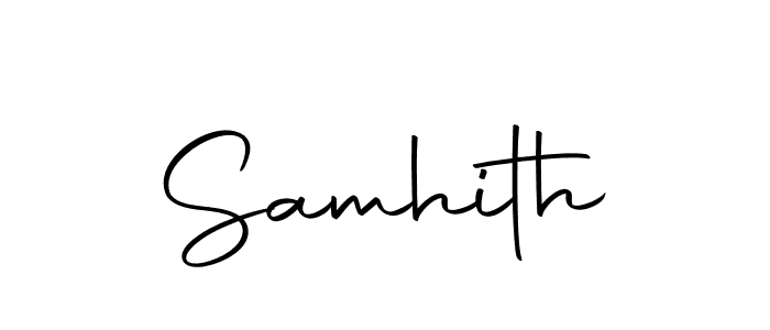 Design your own signature with our free online signature maker. With this signature software, you can create a handwritten (Autography-DOLnW) signature for name Samhith. Samhith signature style 10 images and pictures png
