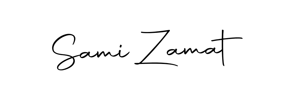 How to make Sami Zamat name signature. Use Autography-DOLnW style for creating short signs online. This is the latest handwritten sign. Sami Zamat signature style 10 images and pictures png