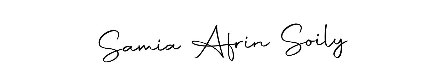 The best way (Autography-DOLnW) to make a short signature is to pick only two or three words in your name. The name Samia Afrin Soily include a total of six letters. For converting this name. Samia Afrin Soily signature style 10 images and pictures png