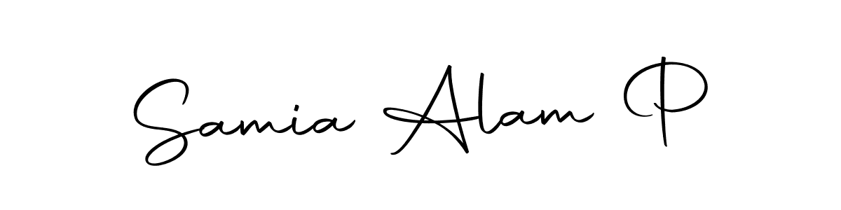 if you are searching for the best signature style for your name Samia Alam P. so please give up your signature search. here we have designed multiple signature styles  using Autography-DOLnW. Samia Alam P signature style 10 images and pictures png