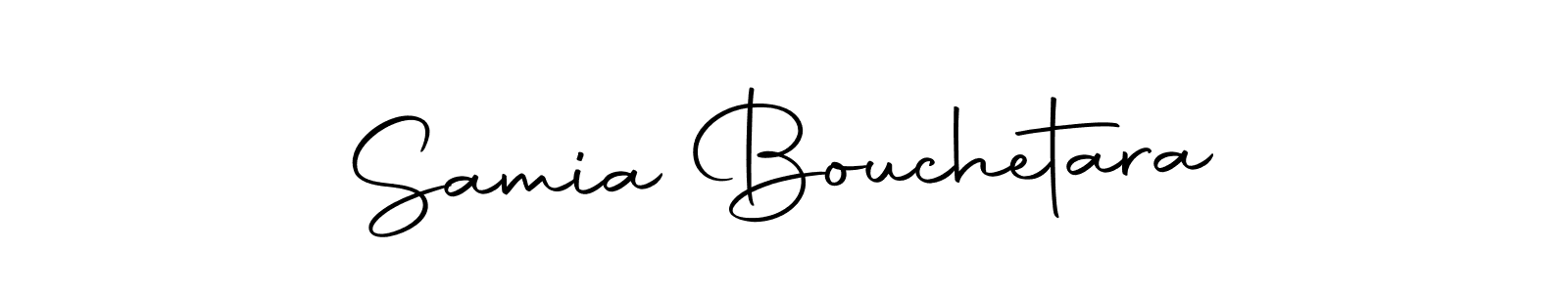 You should practise on your own different ways (Autography-DOLnW) to write your name (Samia Bouchetara) in signature. don't let someone else do it for you. Samia Bouchetara signature style 10 images and pictures png