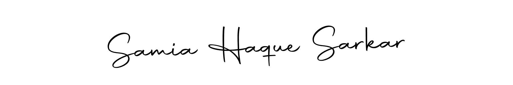 Design your own signature with our free online signature maker. With this signature software, you can create a handwritten (Autography-DOLnW) signature for name Samia Haque Sarkar. Samia Haque Sarkar signature style 10 images and pictures png