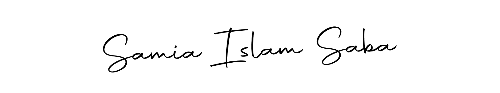 if you are searching for the best signature style for your name Samia Islam Saba. so please give up your signature search. here we have designed multiple signature styles  using Autography-DOLnW. Samia Islam Saba signature style 10 images and pictures png