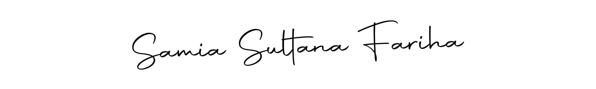 Use a signature maker to create a handwritten signature online. With this signature software, you can design (Autography-DOLnW) your own signature for name Samia Sultana Fariha. Samia Sultana Fariha signature style 10 images and pictures png
