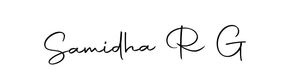 You should practise on your own different ways (Autography-DOLnW) to write your name (Samidha R G) in signature. don't let someone else do it for you. Samidha R G signature style 10 images and pictures png