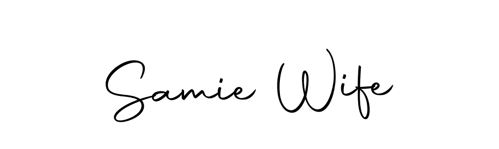 The best way (Autography-DOLnW) to make a short signature is to pick only two or three words in your name. The name Samie Wife include a total of six letters. For converting this name. Samie Wife signature style 10 images and pictures png