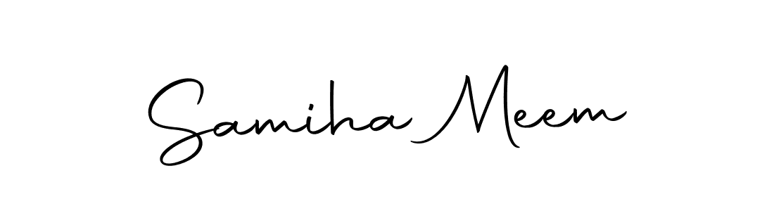 Samiha Meem stylish signature style. Best Handwritten Sign (Autography-DOLnW) for my name. Handwritten Signature Collection Ideas for my name Samiha Meem. Samiha Meem signature style 10 images and pictures png