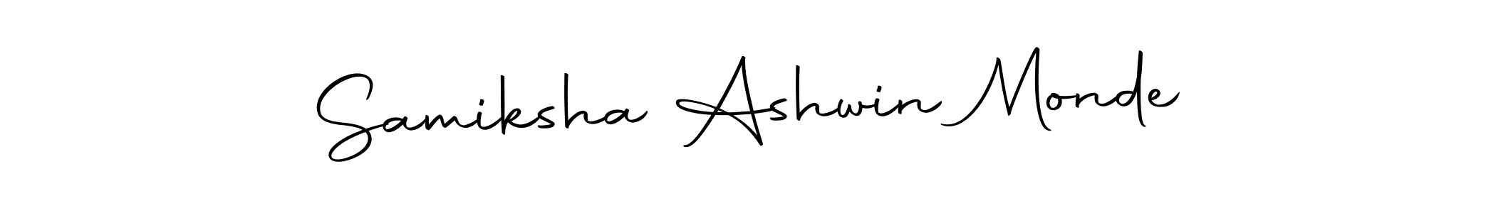 Also we have Samiksha Ashwin Monde name is the best signature style. Create professional handwritten signature collection using Autography-DOLnW autograph style. Samiksha Ashwin Monde signature style 10 images and pictures png