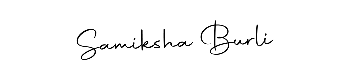 Autography-DOLnW is a professional signature style that is perfect for those who want to add a touch of class to their signature. It is also a great choice for those who want to make their signature more unique. Get Samiksha Burli name to fancy signature for free. Samiksha Burli signature style 10 images and pictures png