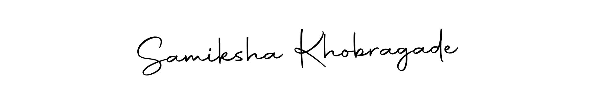 How to make Samiksha Khobragade name signature. Use Autography-DOLnW style for creating short signs online. This is the latest handwritten sign. Samiksha Khobragade signature style 10 images and pictures png