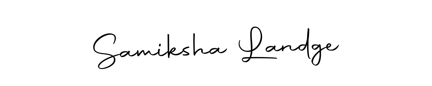 Use a signature maker to create a handwritten signature online. With this signature software, you can design (Autography-DOLnW) your own signature for name Samiksha Landge. Samiksha Landge signature style 10 images and pictures png