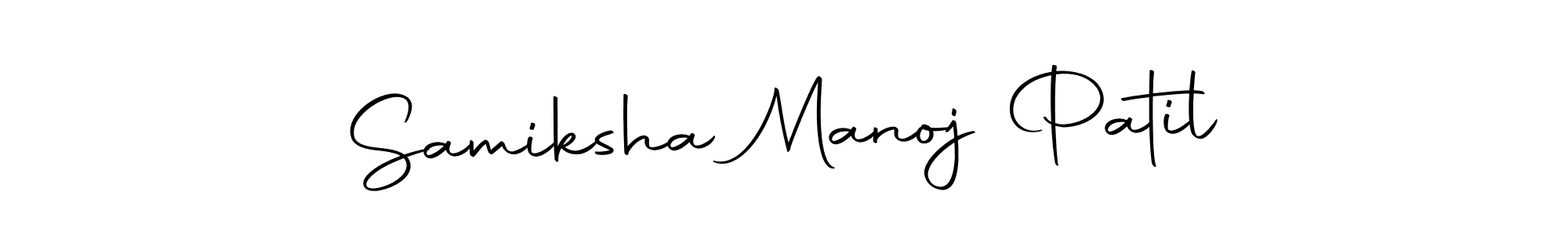 Create a beautiful signature design for name Samiksha Manoj Patil. With this signature (Autography-DOLnW) fonts, you can make a handwritten signature for free. Samiksha Manoj Patil signature style 10 images and pictures png