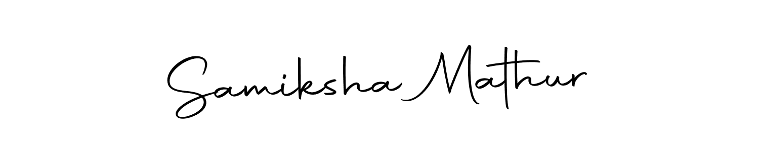 Make a beautiful signature design for name Samiksha Mathur. Use this online signature maker to create a handwritten signature for free. Samiksha Mathur signature style 10 images and pictures png