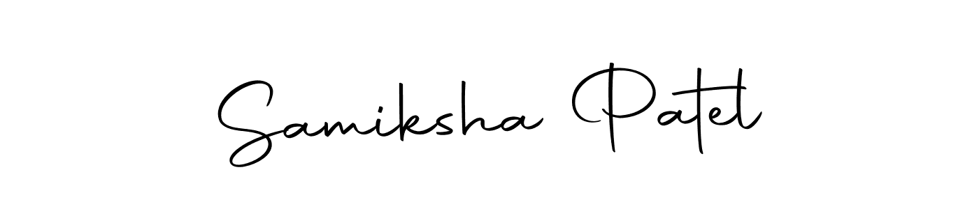 Create a beautiful signature design for name Samiksha Patel. With this signature (Autography-DOLnW) fonts, you can make a handwritten signature for free. Samiksha Patel signature style 10 images and pictures png