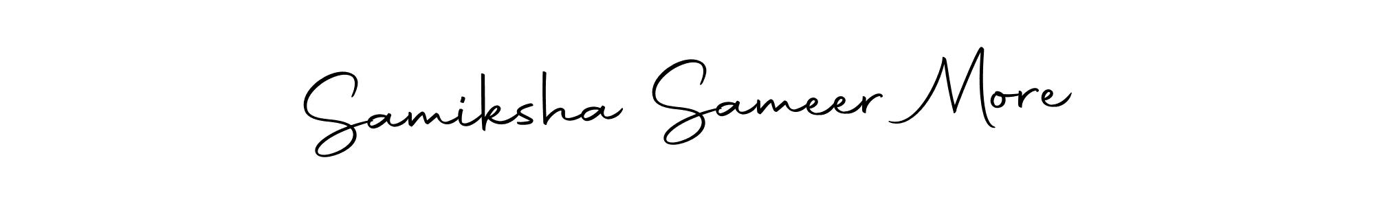 Design your own signature with our free online signature maker. With this signature software, you can create a handwritten (Autography-DOLnW) signature for name Samiksha Sameer More. Samiksha Sameer More signature style 10 images and pictures png