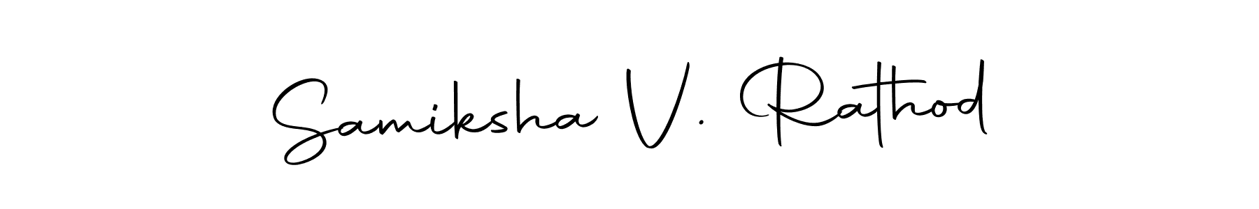 It looks lik you need a new signature style for name Samiksha V. Rathod. Design unique handwritten (Autography-DOLnW) signature with our free signature maker in just a few clicks. Samiksha V. Rathod signature style 10 images and pictures png