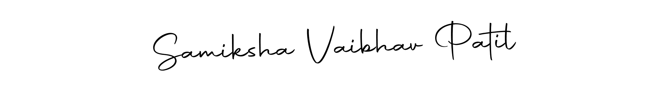 Create a beautiful signature design for name Samiksha Vaibhav Patil. With this signature (Autography-DOLnW) fonts, you can make a handwritten signature for free. Samiksha Vaibhav Patil signature style 10 images and pictures png