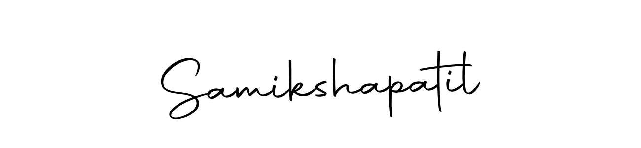 Use a signature maker to create a handwritten signature online. With this signature software, you can design (Autography-DOLnW) your own signature for name Samikshapatil. Samikshapatil signature style 10 images and pictures png