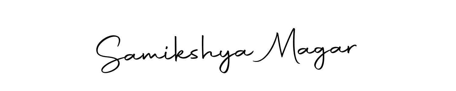 Also we have Samikshya Magar name is the best signature style. Create professional handwritten signature collection using Autography-DOLnW autograph style. Samikshya Magar signature style 10 images and pictures png