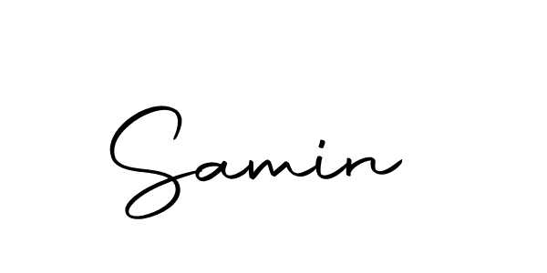 The best way (Autography-DOLnW) to make a short signature is to pick only two or three words in your name. The name Samin  include a total of six letters. For converting this name. Samin  signature style 10 images and pictures png