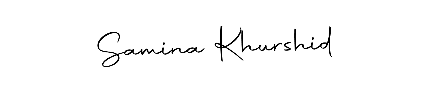 Autography-DOLnW is a professional signature style that is perfect for those who want to add a touch of class to their signature. It is also a great choice for those who want to make their signature more unique. Get Samina Khurshid name to fancy signature for free. Samina Khurshid signature style 10 images and pictures png