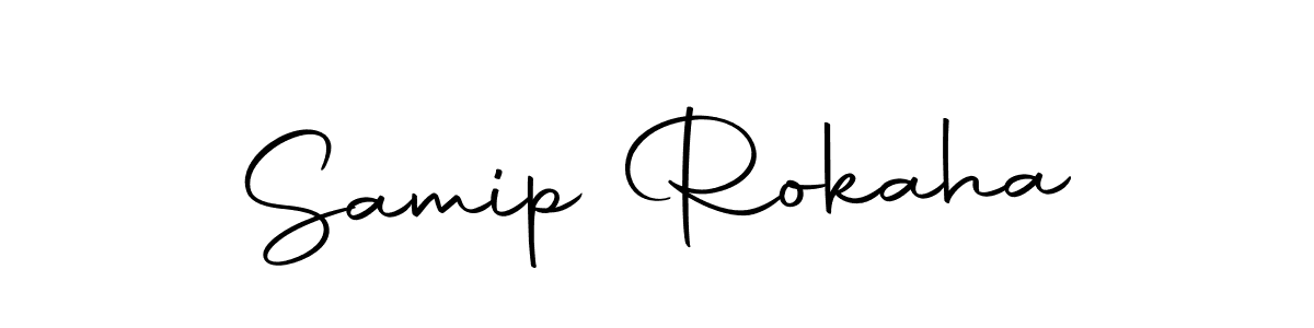 Create a beautiful signature design for name Samip Rokaha. With this signature (Autography-DOLnW) fonts, you can make a handwritten signature for free. Samip Rokaha signature style 10 images and pictures png