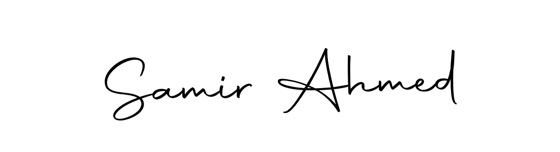 Use a signature maker to create a handwritten signature online. With this signature software, you can design (Autography-DOLnW) your own signature for name Samir Ahmed. Samir Ahmed signature style 10 images and pictures png