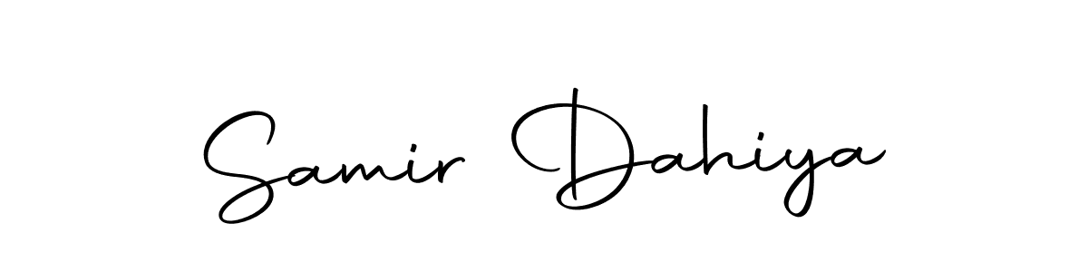 You should practise on your own different ways (Autography-DOLnW) to write your name (Samir Dahiya) in signature. don't let someone else do it for you. Samir Dahiya signature style 10 images and pictures png