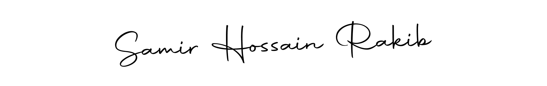 You can use this online signature creator to create a handwritten signature for the name Samir Hossain Rakib. This is the best online autograph maker. Samir Hossain Rakib signature style 10 images and pictures png