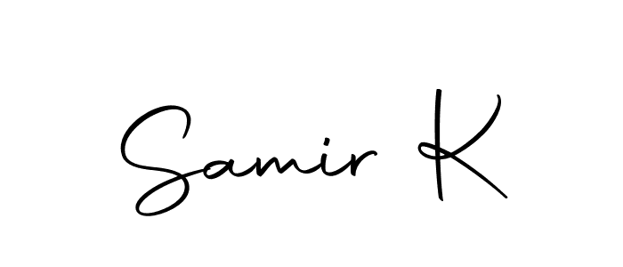 The best way (Autography-DOLnW) to make a short signature is to pick only two or three words in your name. The name Samir K include a total of six letters. For converting this name. Samir K signature style 10 images and pictures png