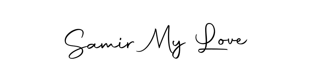 The best way (Autography-DOLnW) to make a short signature is to pick only two or three words in your name. The name Samir My Love include a total of six letters. For converting this name. Samir My Love signature style 10 images and pictures png