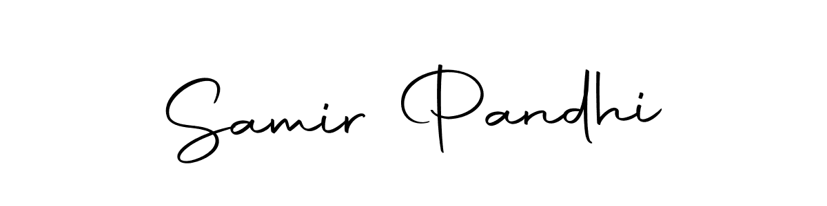 How to make Samir Pandhi name signature. Use Autography-DOLnW style for creating short signs online. This is the latest handwritten sign. Samir Pandhi signature style 10 images and pictures png