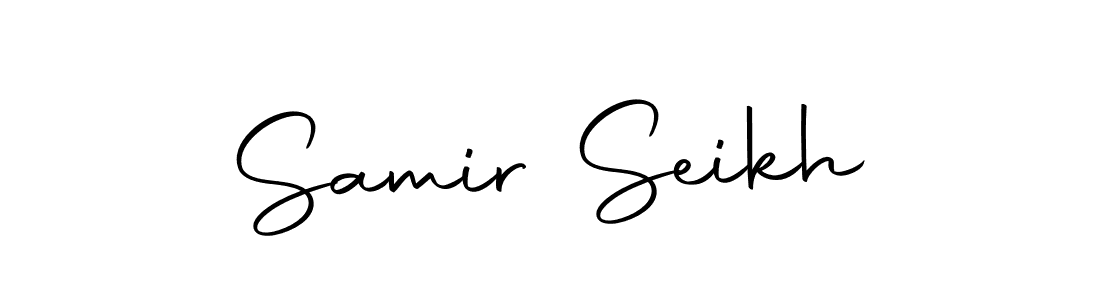 You should practise on your own different ways (Autography-DOLnW) to write your name (Samir Seikh) in signature. don't let someone else do it for you. Samir Seikh signature style 10 images and pictures png