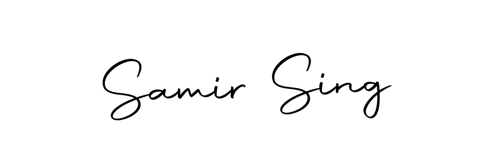 The best way (Autography-DOLnW) to make a short signature is to pick only two or three words in your name. The name Samir Sing include a total of six letters. For converting this name. Samir Sing signature style 10 images and pictures png