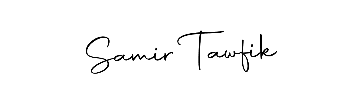 The best way (Autography-DOLnW) to make a short signature is to pick only two or three words in your name. The name Samir Tawfik include a total of six letters. For converting this name. Samir Tawfik signature style 10 images and pictures png