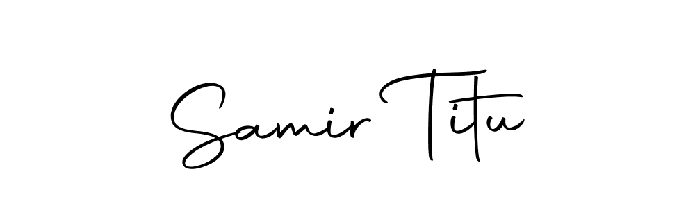 The best way (Autography-DOLnW) to make a short signature is to pick only two or three words in your name. The name Samir Titu include a total of six letters. For converting this name. Samir Titu signature style 10 images and pictures png