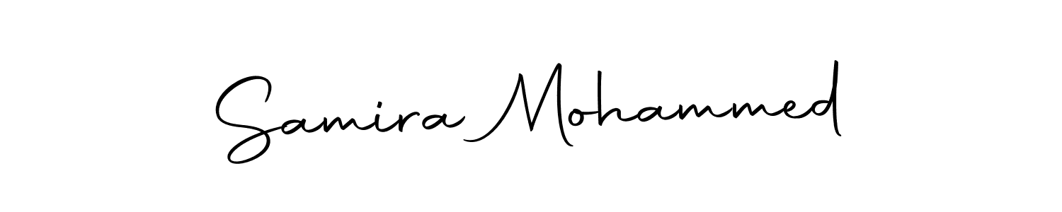 Design your own signature with our free online signature maker. With this signature software, you can create a handwritten (Autography-DOLnW) signature for name Samira Mohammed. Samira Mohammed signature style 10 images and pictures png