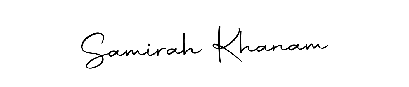 Make a beautiful signature design for name Samirah Khanam. With this signature (Autography-DOLnW) style, you can create a handwritten signature for free. Samirah Khanam signature style 10 images and pictures png