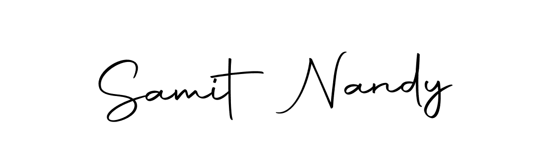 Create a beautiful signature design for name Samit Nandy. With this signature (Autography-DOLnW) fonts, you can make a handwritten signature for free. Samit Nandy signature style 10 images and pictures png