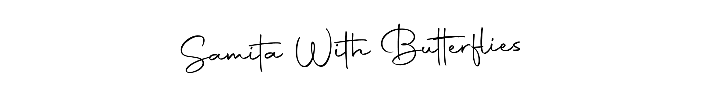 Use a signature maker to create a handwritten signature online. With this signature software, you can design (Autography-DOLnW) your own signature for name Samita With Butterflies. Samita With Butterflies signature style 10 images and pictures png