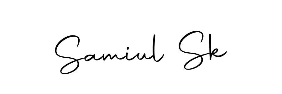 You should practise on your own different ways (Autography-DOLnW) to write your name (Samiul Sk) in signature. don't let someone else do it for you. Samiul Sk signature style 10 images and pictures png