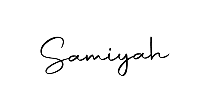 You should practise on your own different ways (Autography-DOLnW) to write your name (Samiyah) in signature. don't let someone else do it for you. Samiyah signature style 10 images and pictures png
