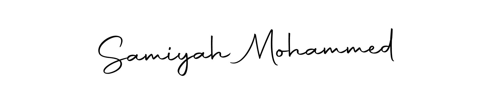 Make a beautiful signature design for name Samiyah Mohammed. Use this online signature maker to create a handwritten signature for free. Samiyah Mohammed signature style 10 images and pictures png