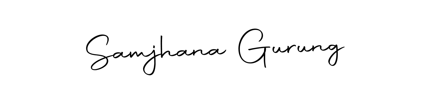 How to make Samjhana Gurung signature? Autography-DOLnW is a professional autograph style. Create handwritten signature for Samjhana Gurung name. Samjhana Gurung signature style 10 images and pictures png